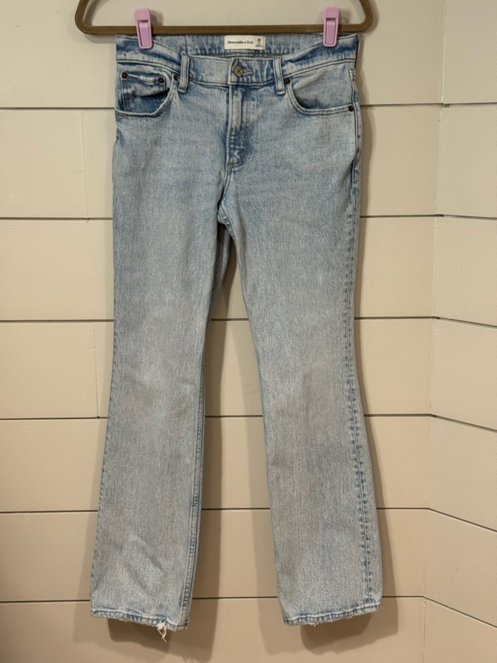 Abercrombie & Fitch Distressed Light Wash Jeans Size 2 Short